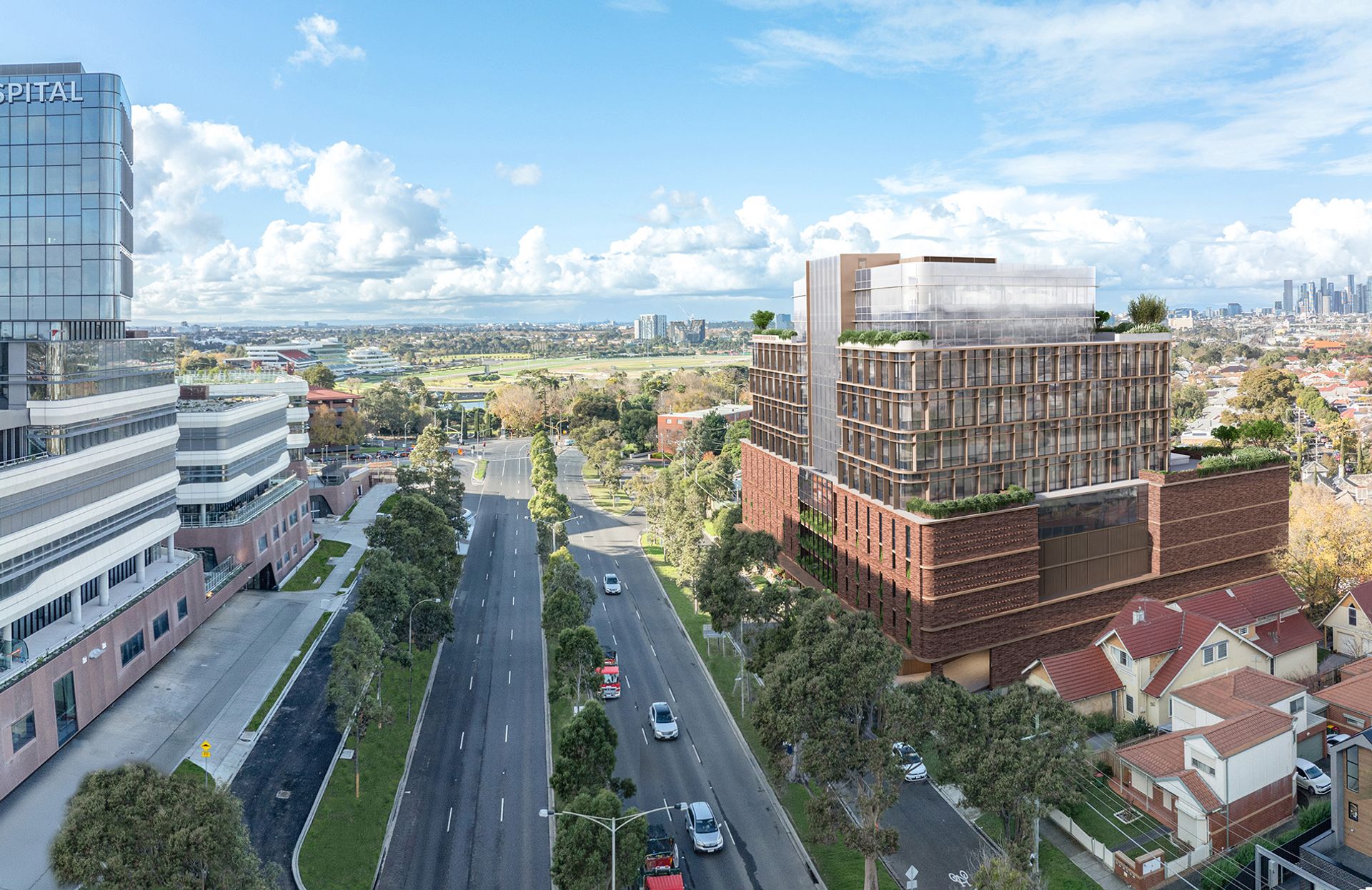 Building exterior with road