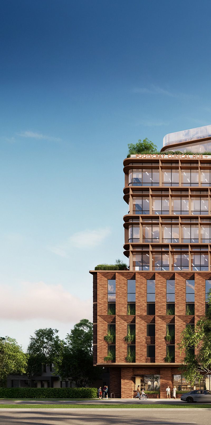 Footscray Clinical Hub building render