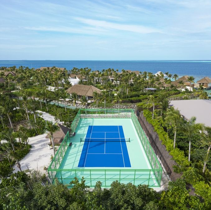 Outdoor tennis court