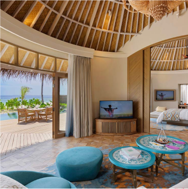 room with a beach view