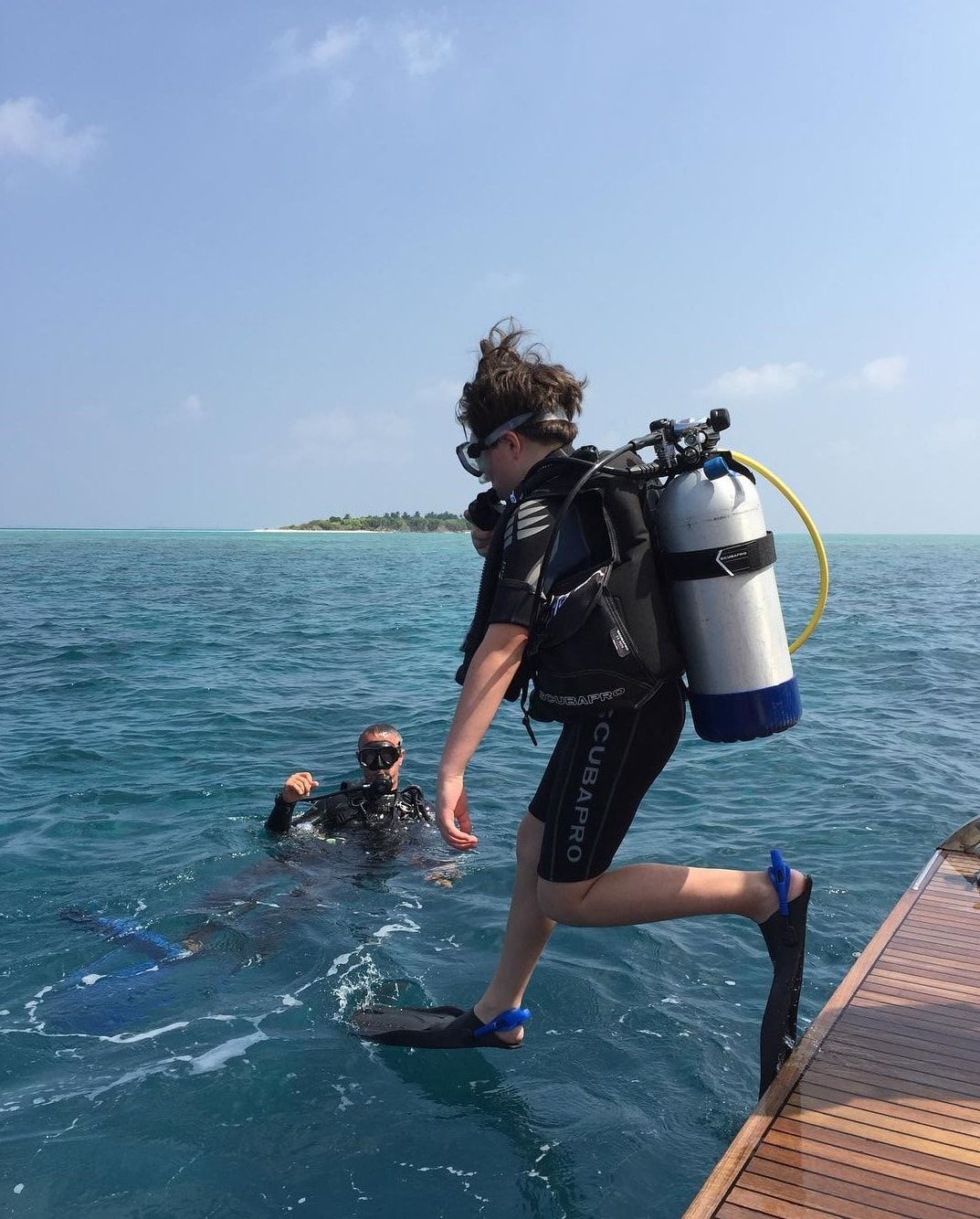 Scuba divind in the Maldives 