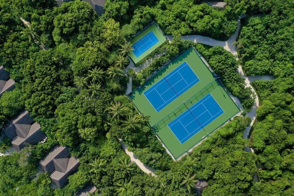 Outdoor tennis court