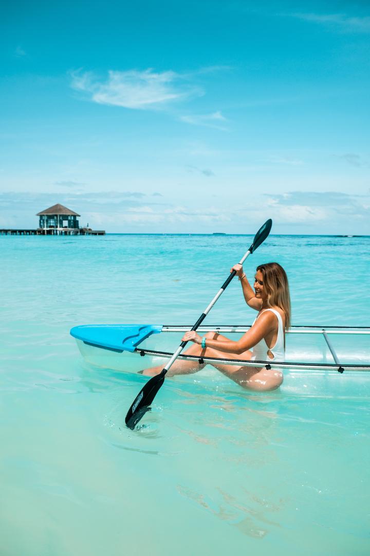 Kayaking in the water