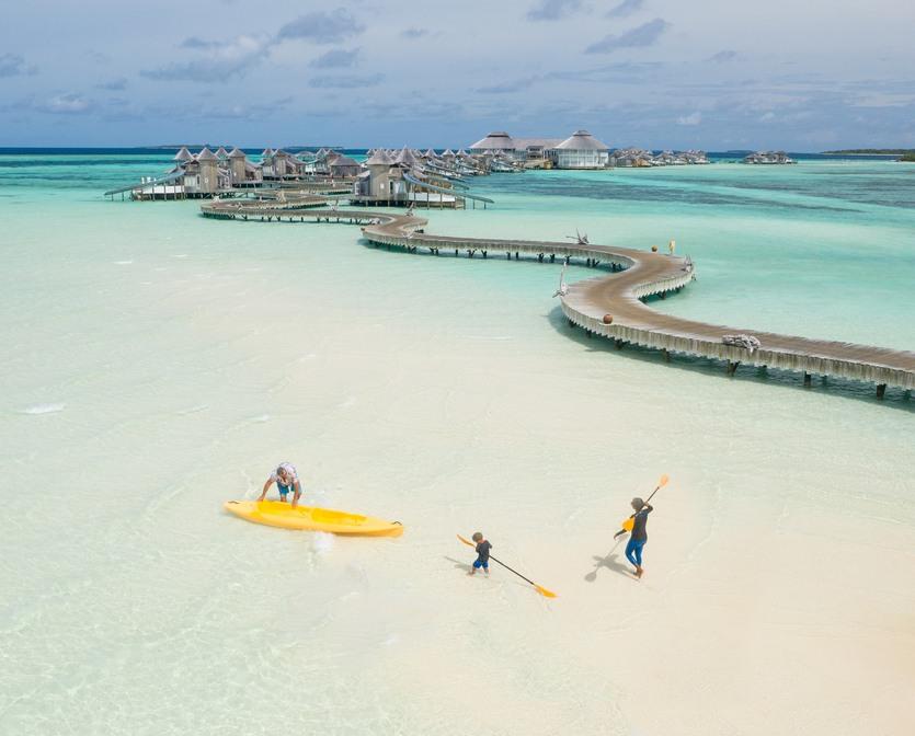 Kayaking in the water
