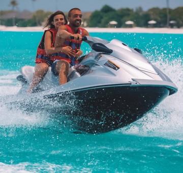 Jetski riding in the water