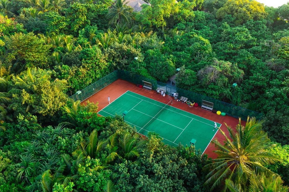 Outdoor tennis court