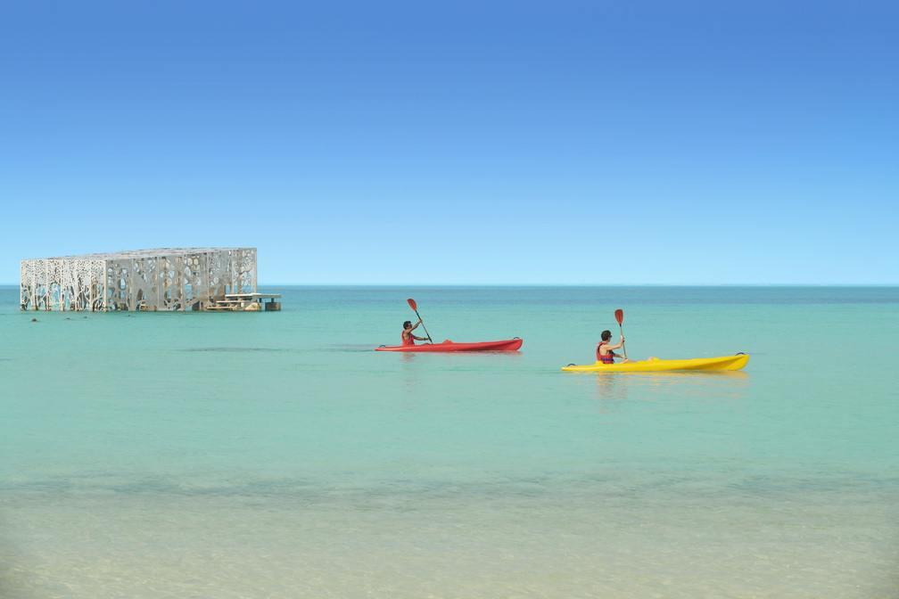 Kayaking in the lagoon