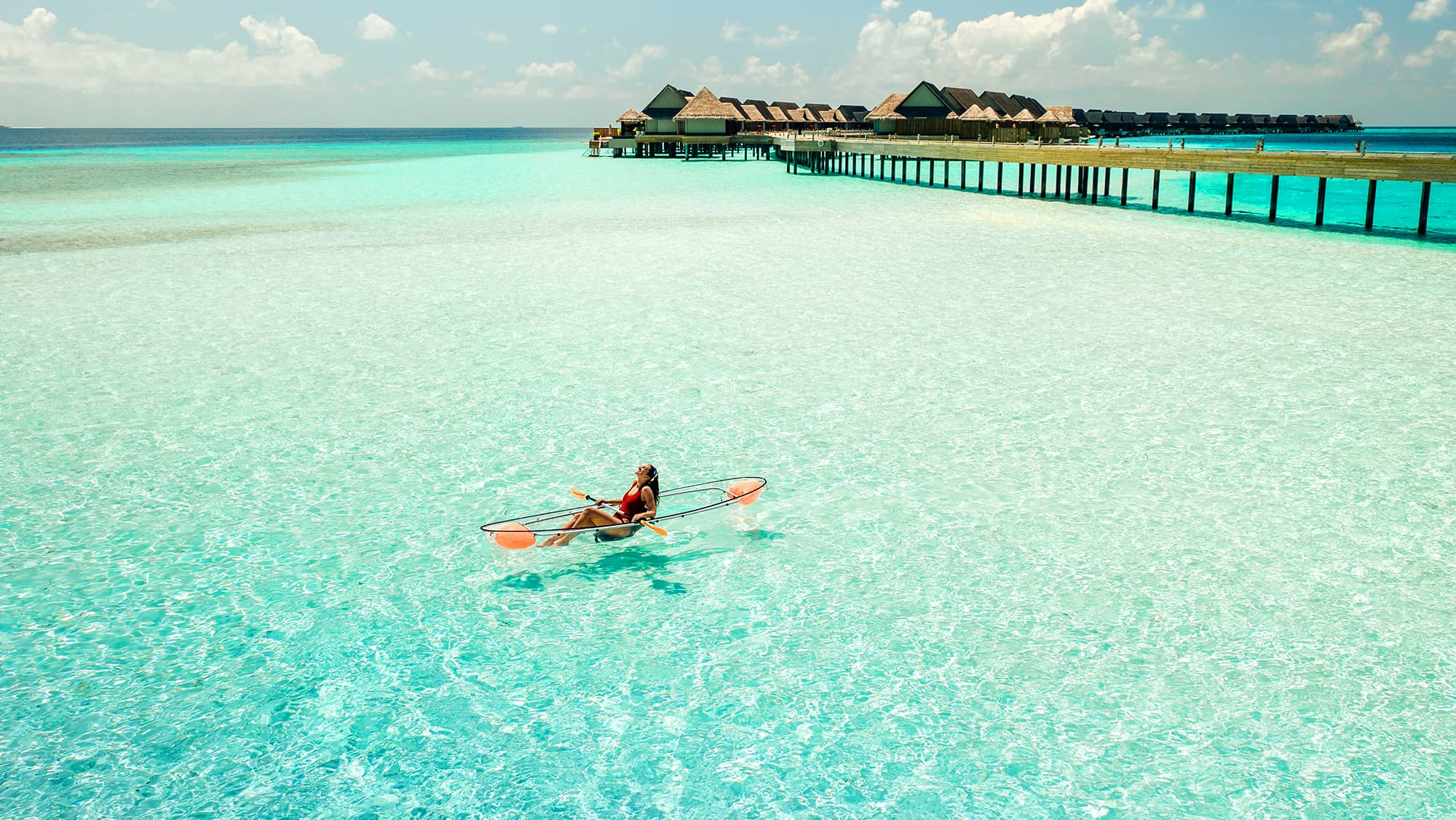 Kayaking in the water