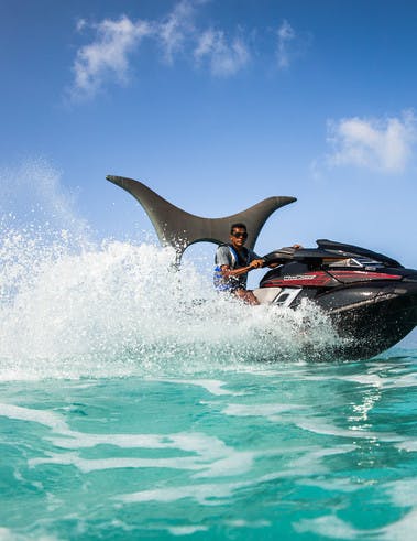 Jetski riding in the water
