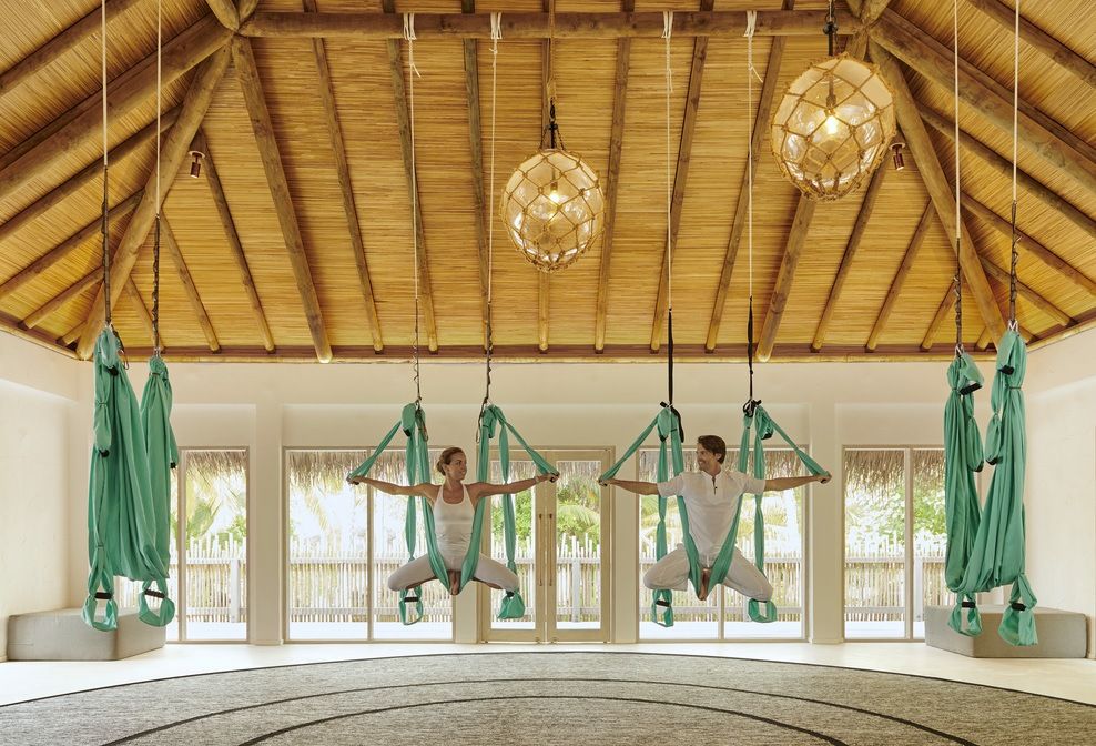 Antigravity Yoga at Fairmont Maldives