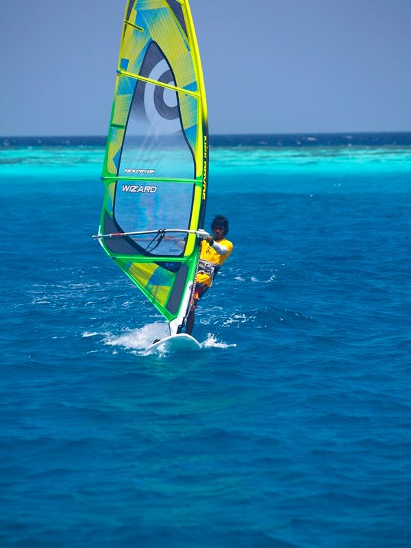  Windsurfing in the water