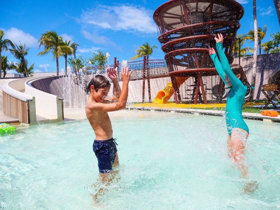 Kids water splash area