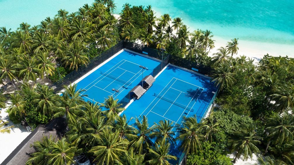 Outdoor tennis court