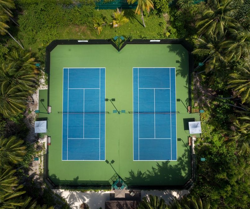 Outdoor tennis court