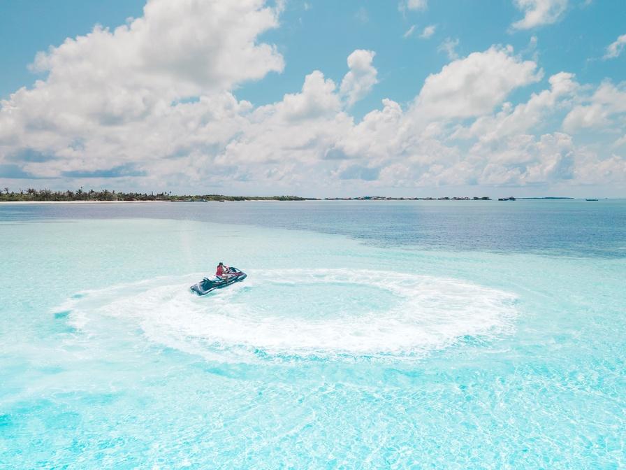 Jetski riding in the water