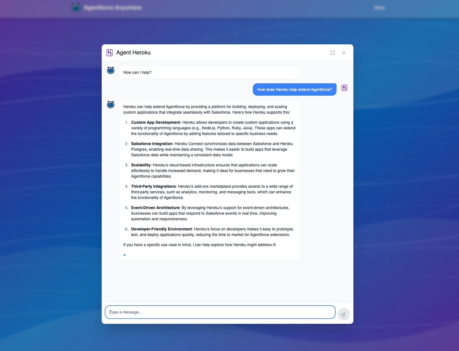 Starting point for your custom Agentforce UI