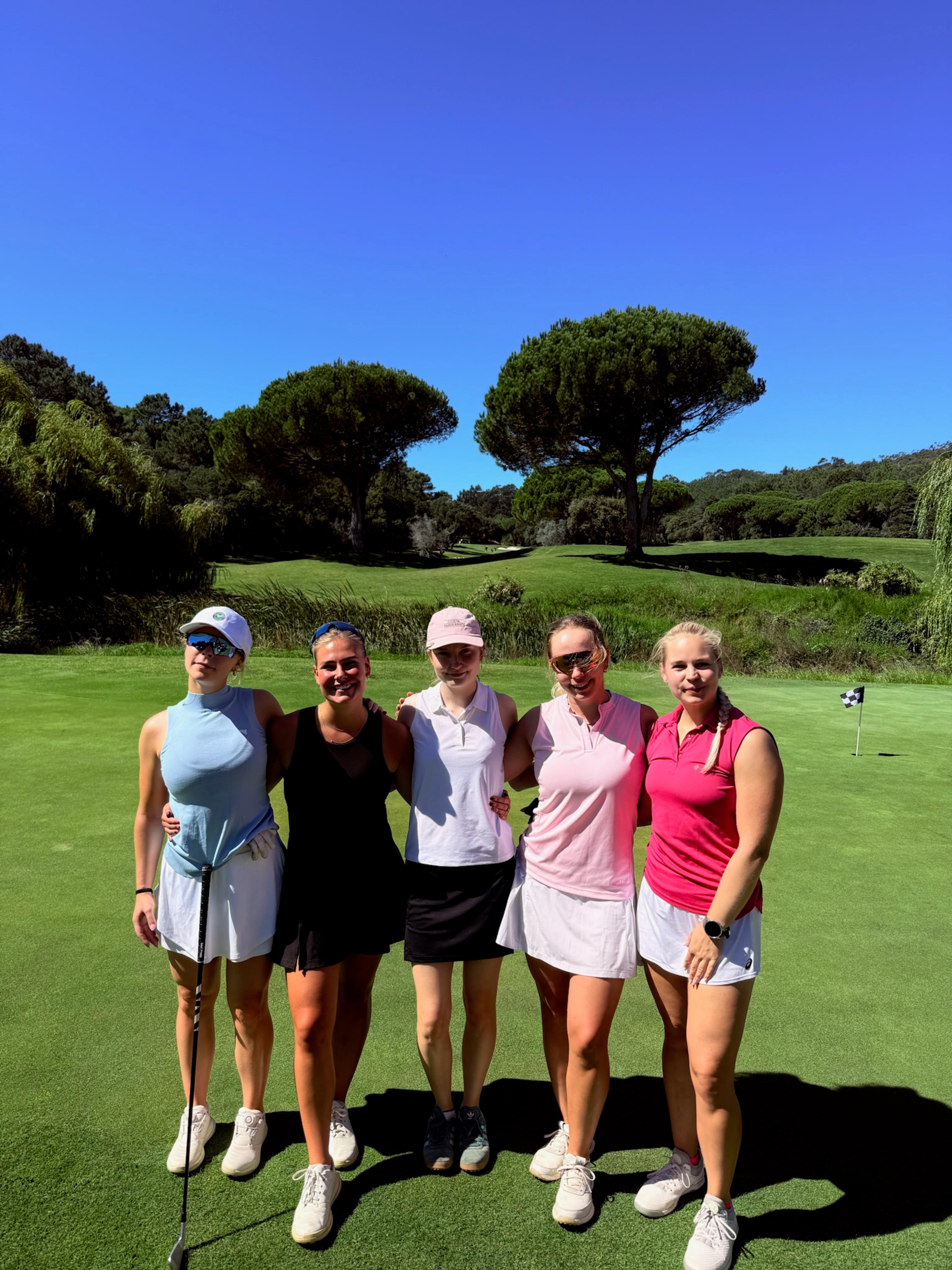 Girls enjoying the Penha Longa course