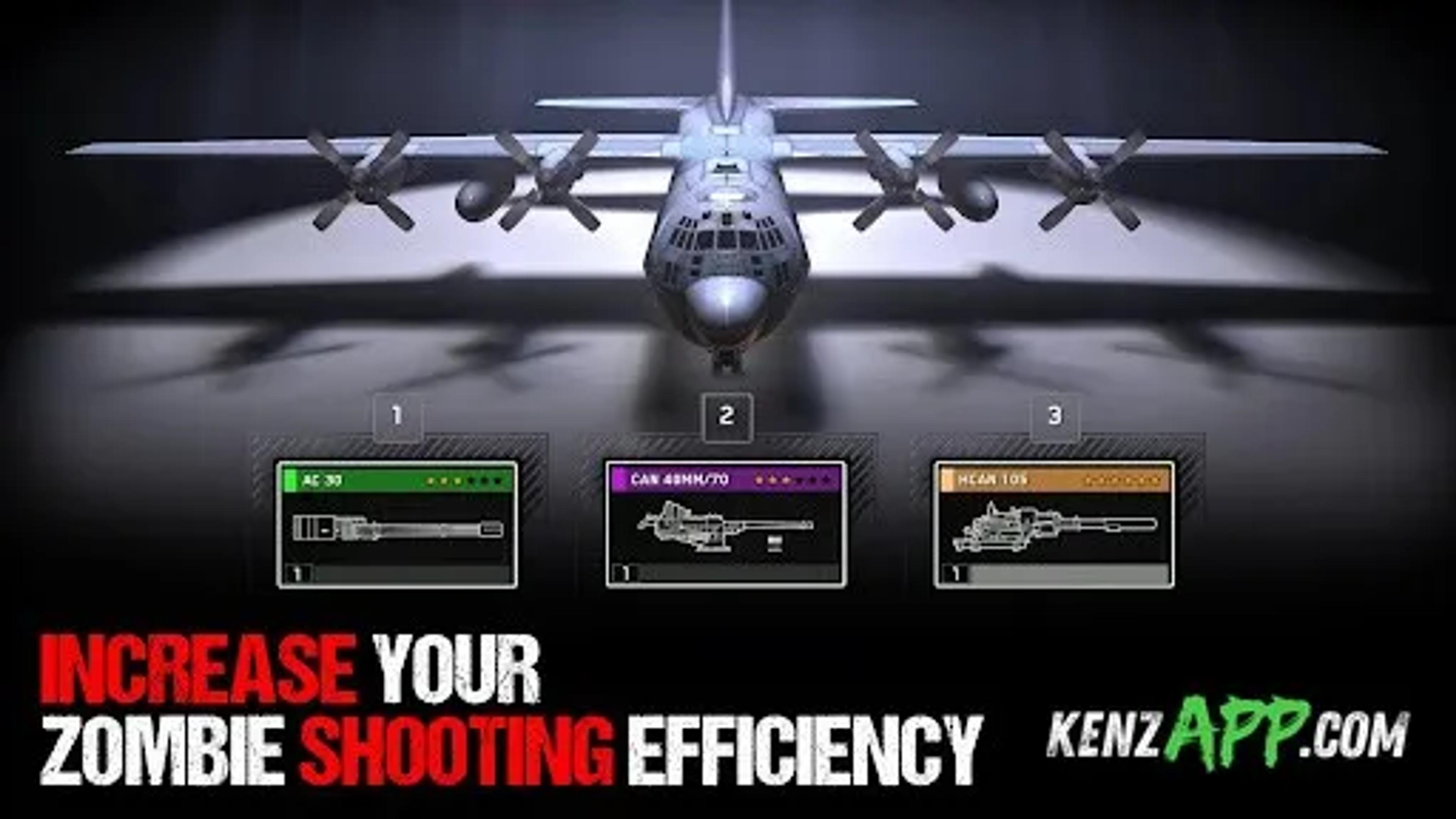 لقطة شاشة 1 من Zombie Gunship Survival: AC130