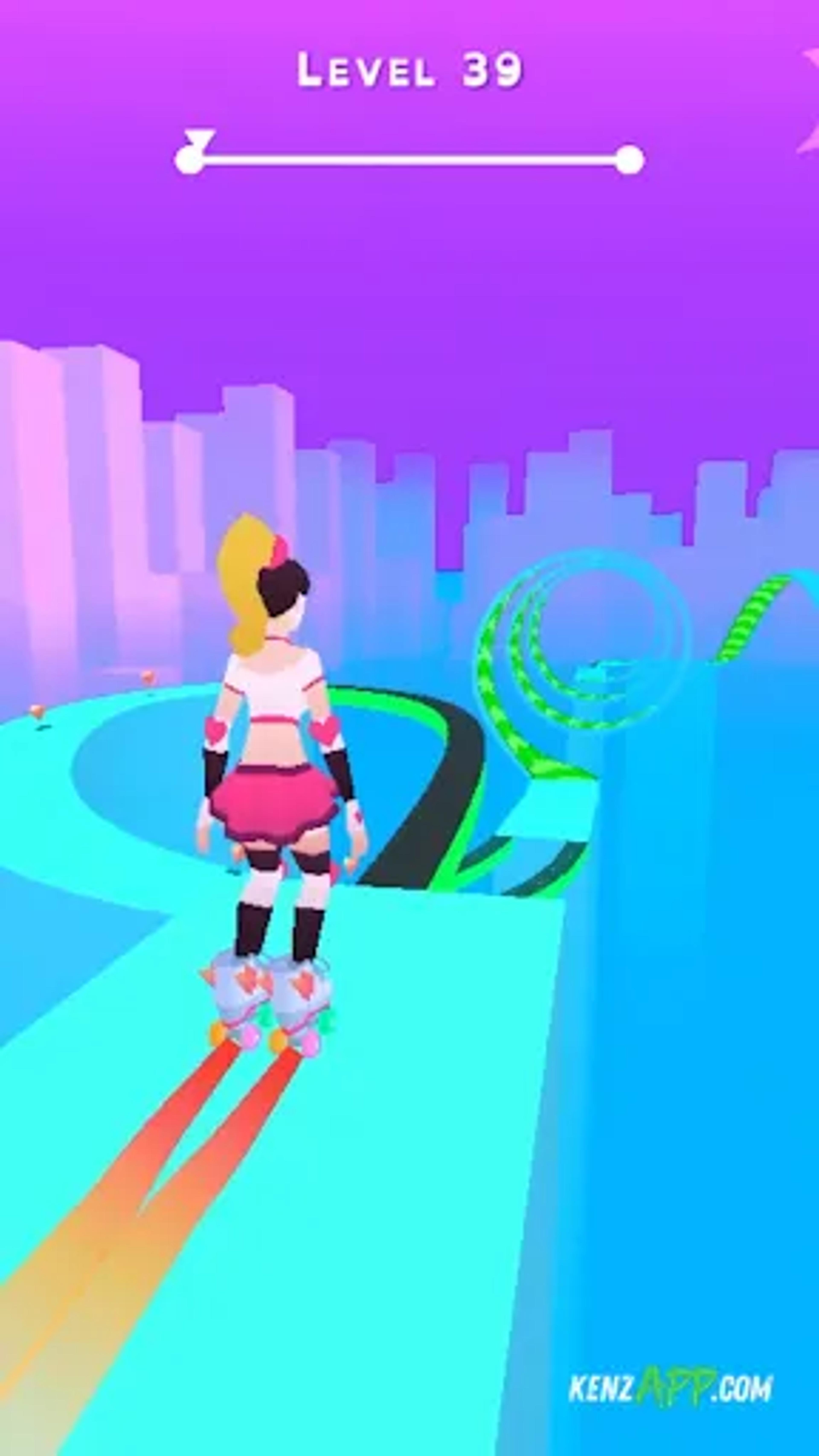 لقطة شاشة 2 من Sky Roller: Rainbow Skating