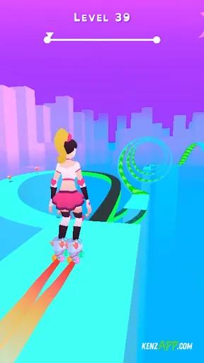 لقطة شاشة 2 من Sky Roller: Rainbow Skating