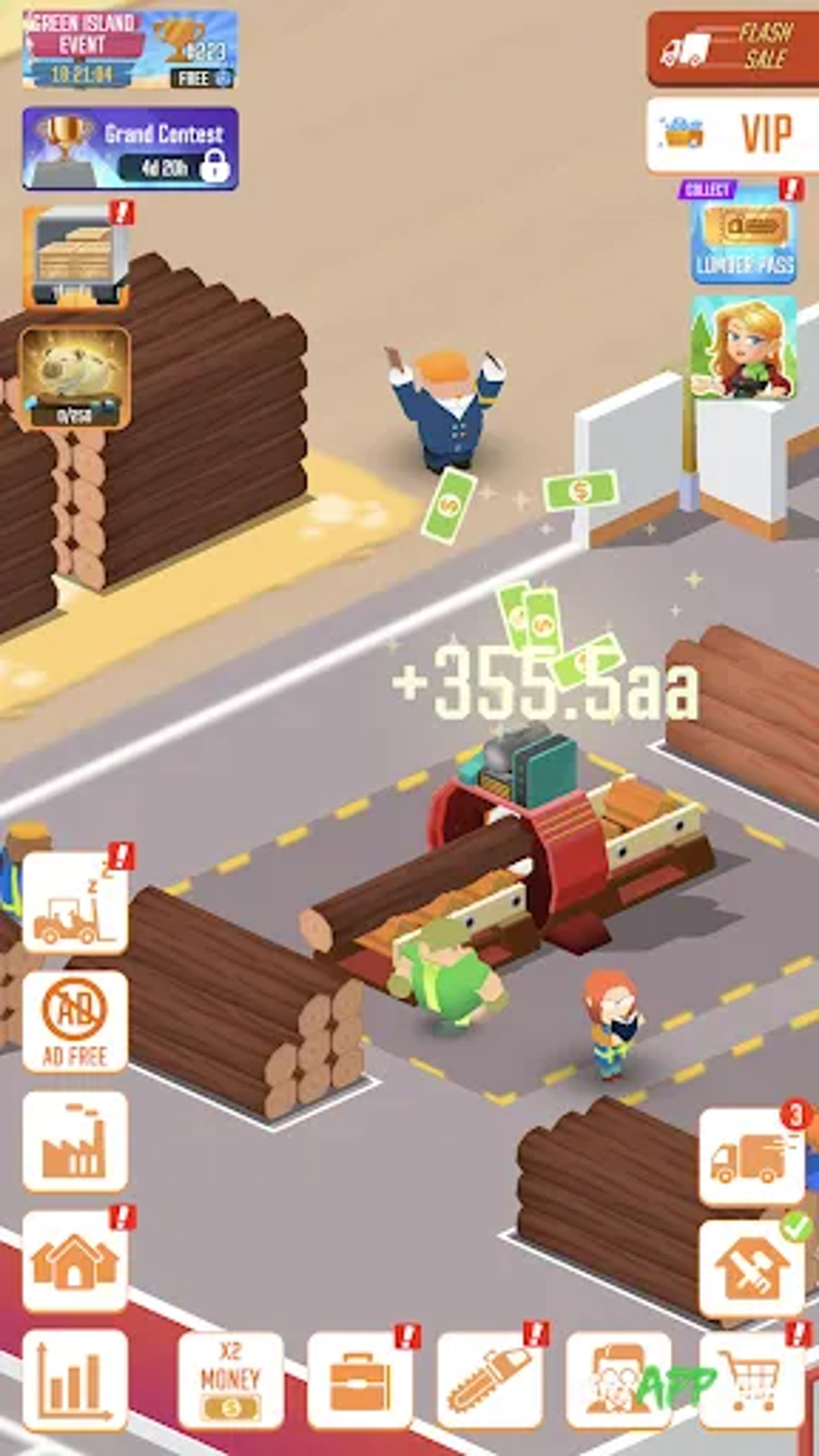 لقطة شاشة 4 من Idle Lumber Empire: Tycoon Inc