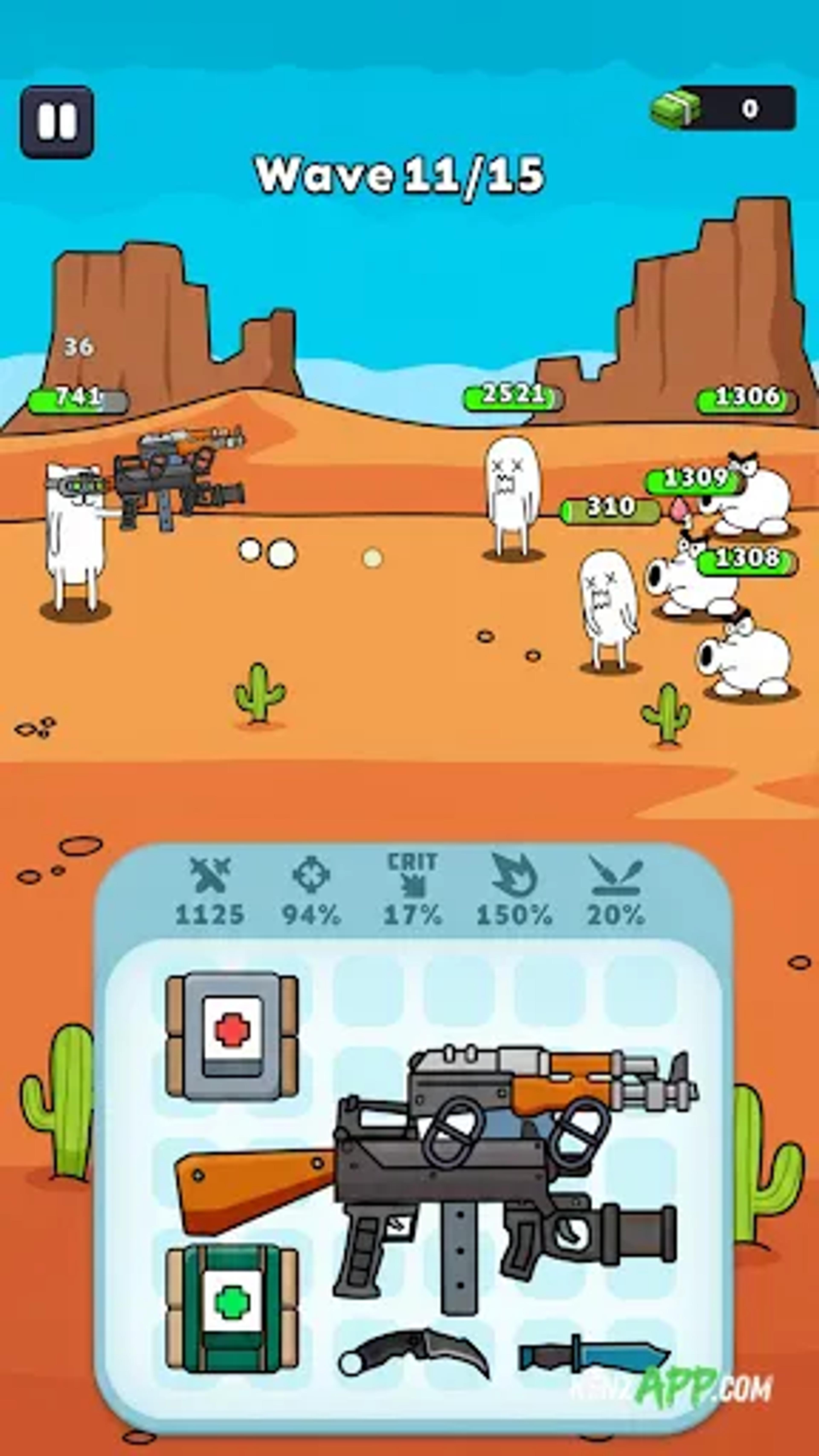 لقطة شاشة 2 من Gun Hero: Cat Survival Shooter