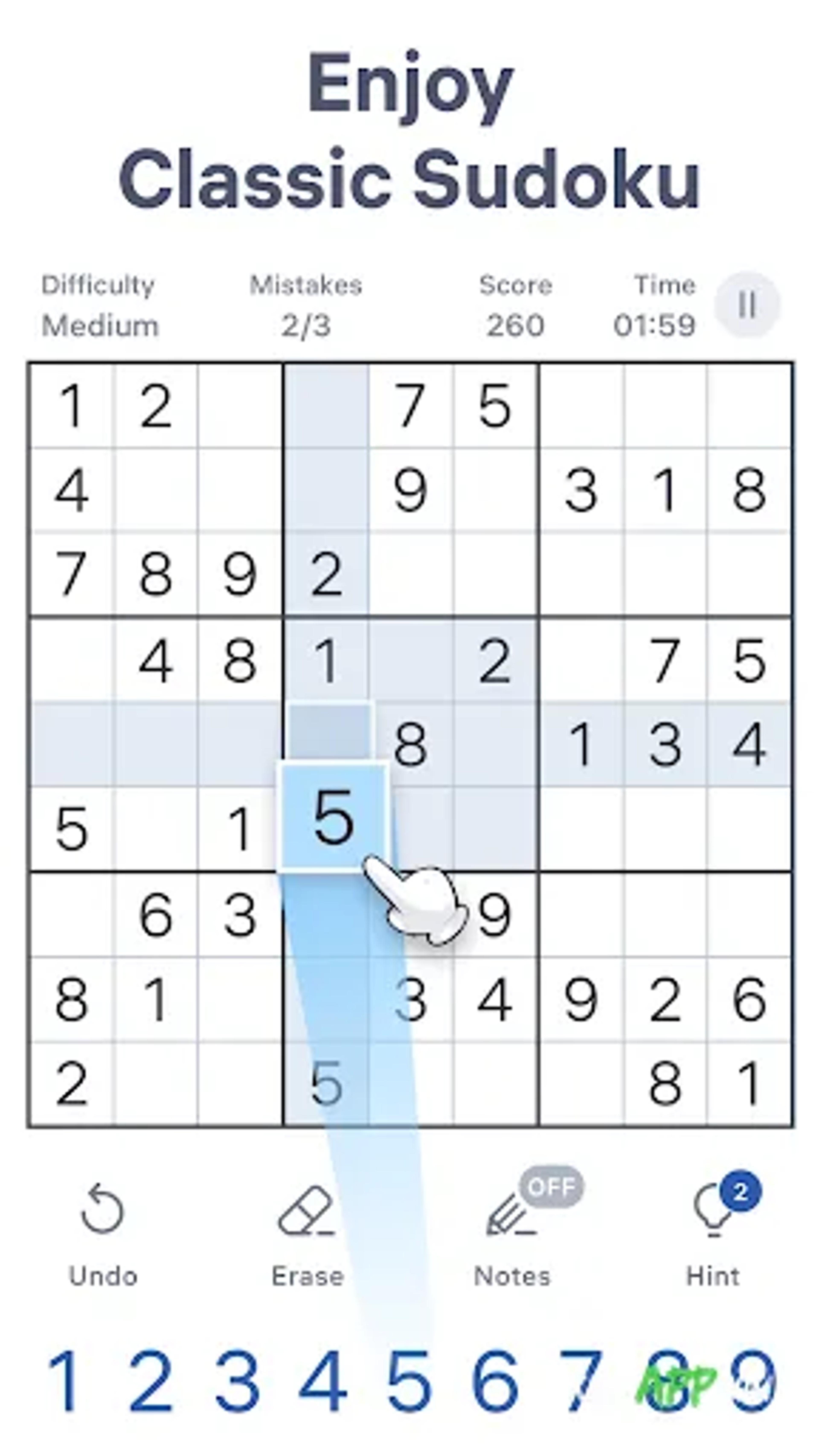 لقطة شاشة 1 من Sudoku.com - Sudoku Puzzle