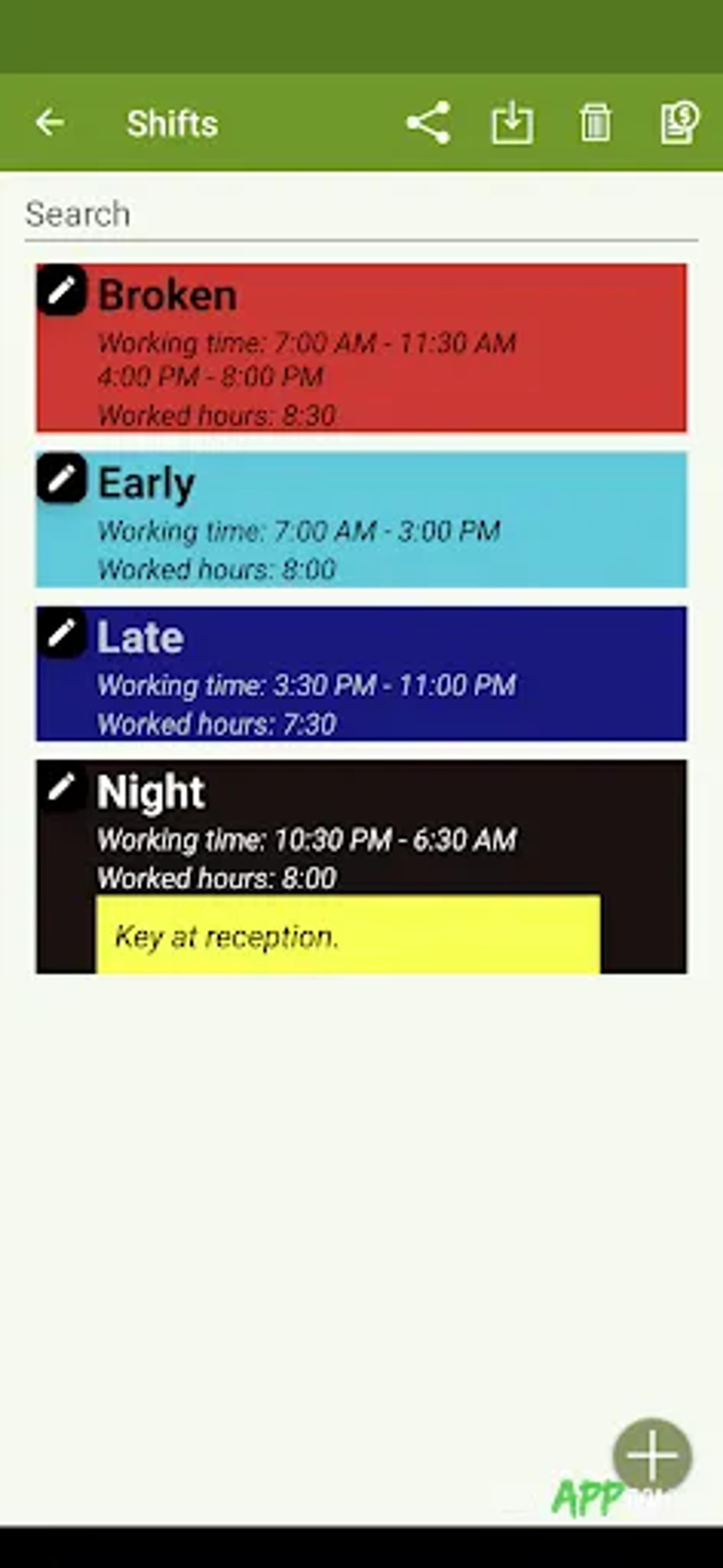 لقطة شاشة 3 من Shift Work Calendar - FlexR