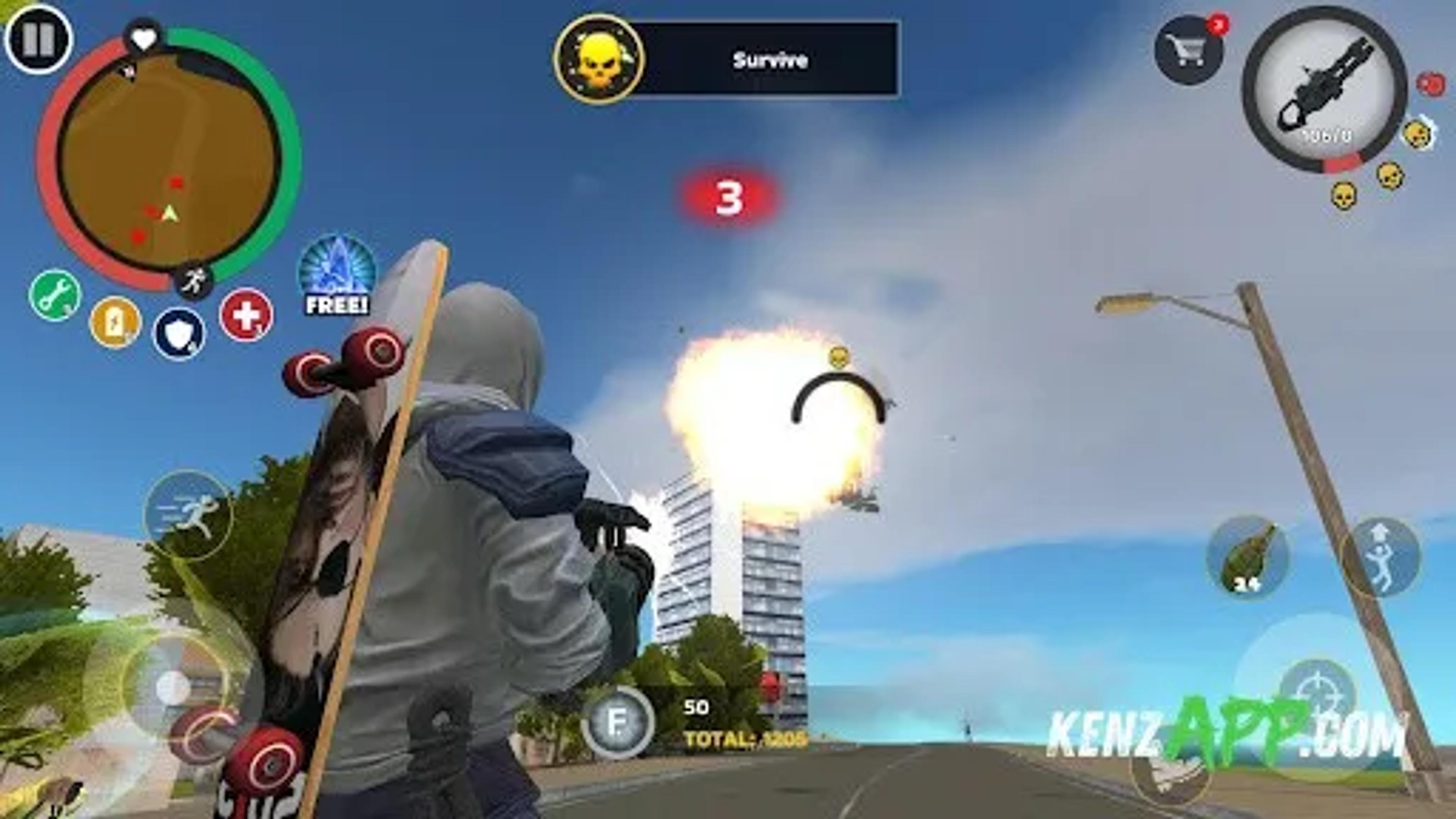لقطة شاشة 2 من Rope Hero: Mafia City Wars