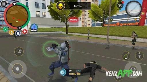 لقطة شاشة 1 من Rope Hero: Mafia City Wars