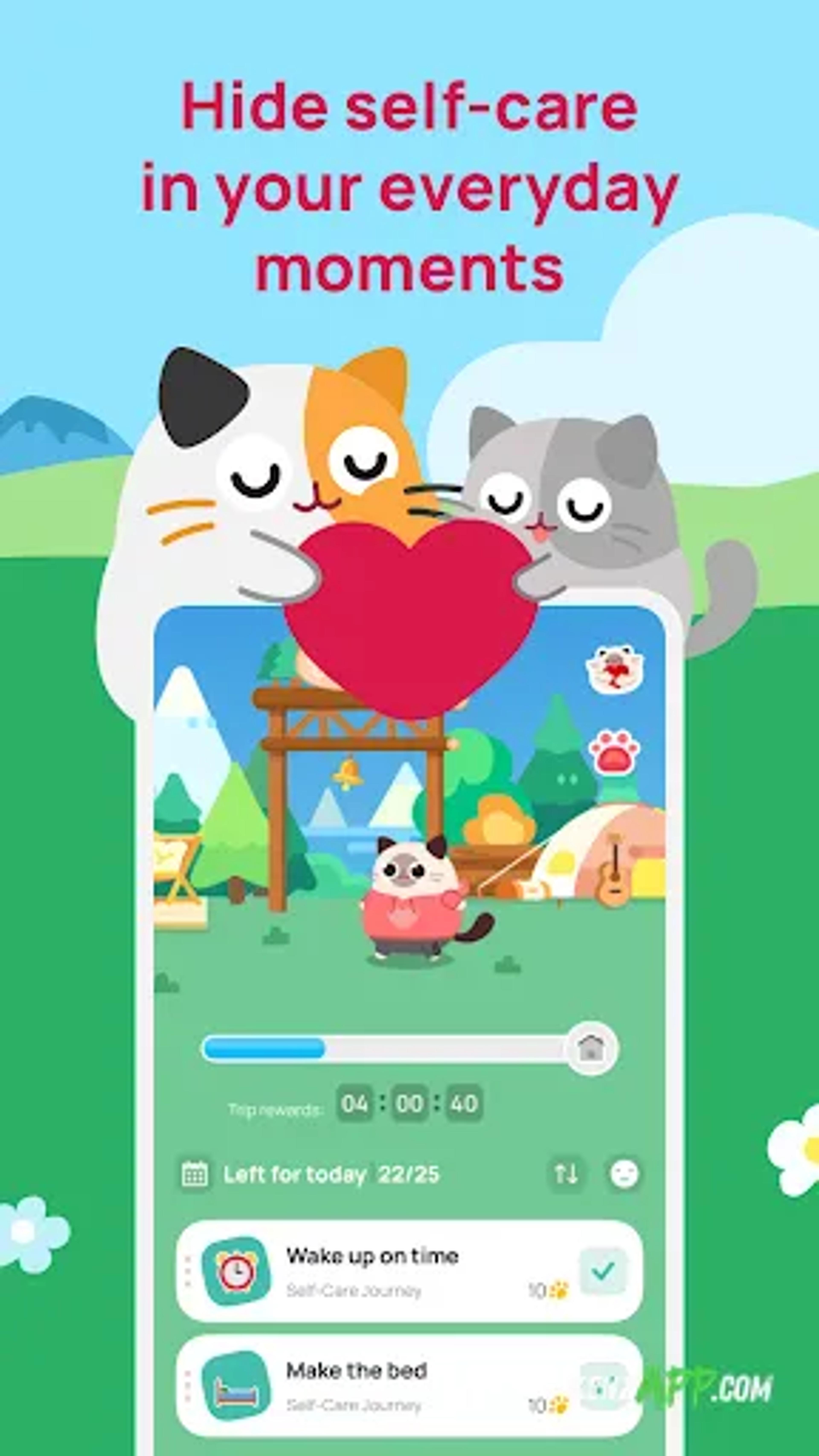 لقطة شاشة 2 من Catzy: Self-Care Journey