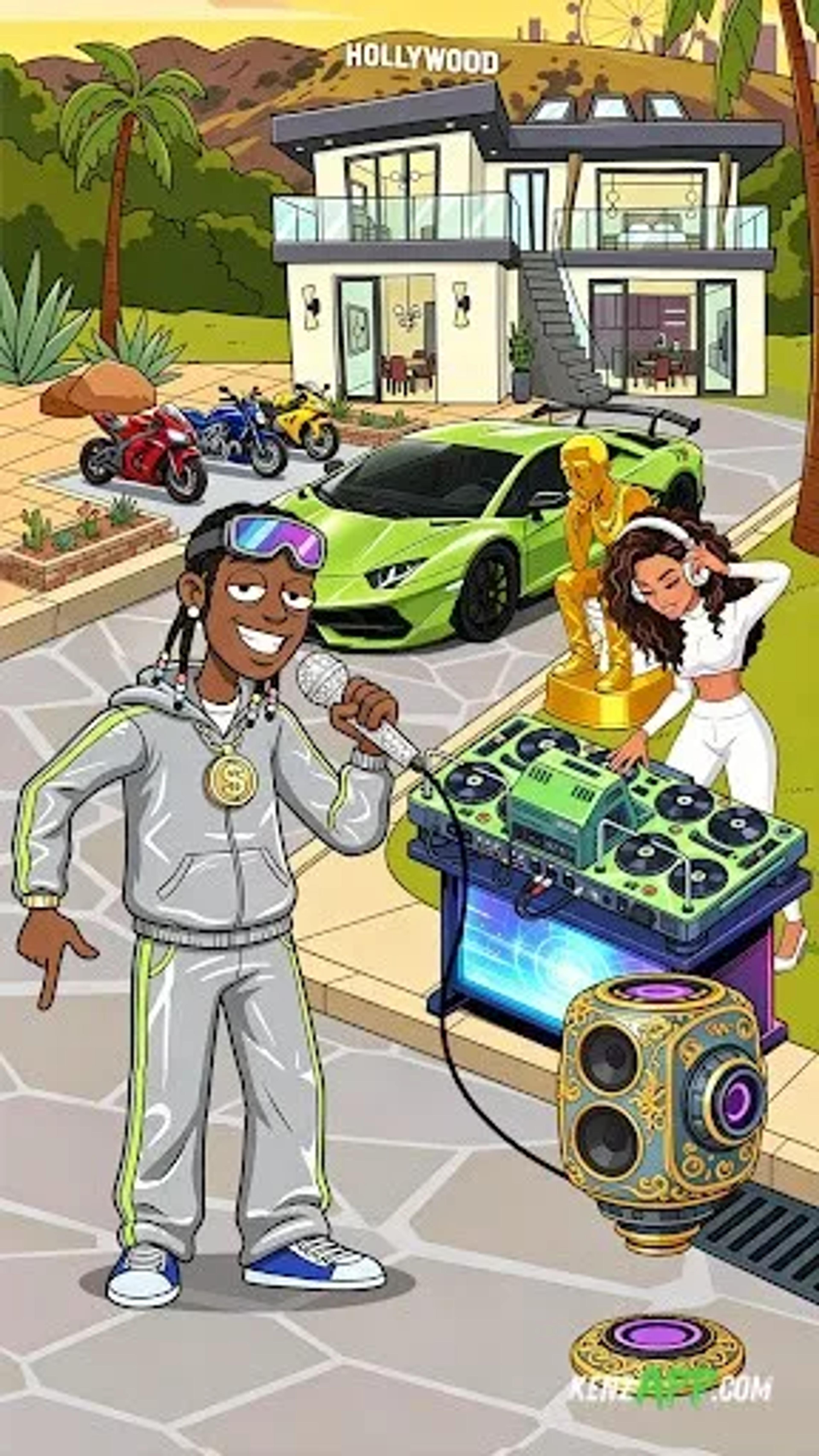 لقطة شاشة 2 من Rap Star:Idle Clicker