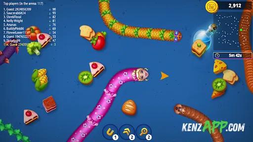 لقطة شاشة 2 من Worms Zone .io - Hungry Snake