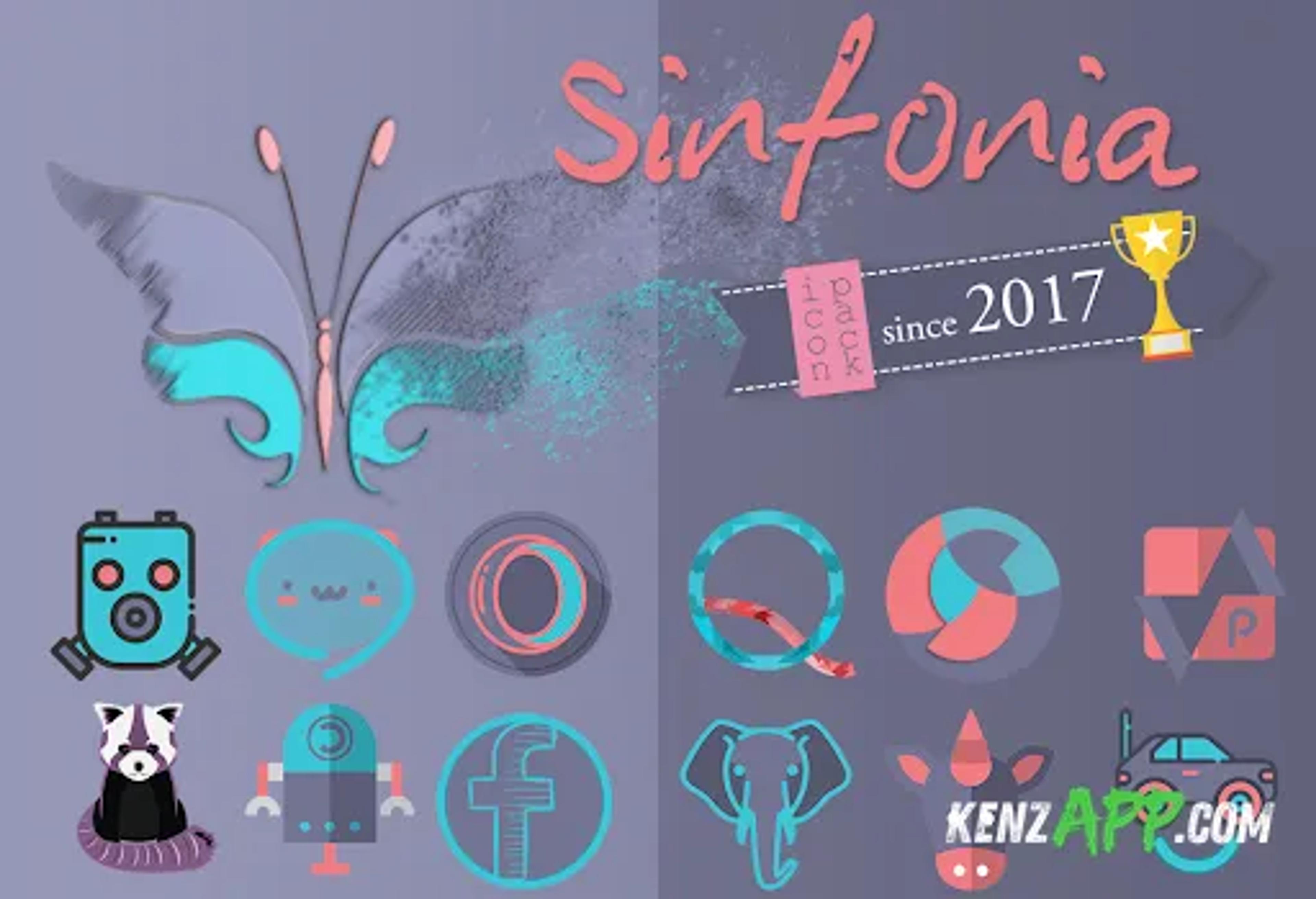 لقطة شاشة 1 من Sinfonia Minimal Icon Pack