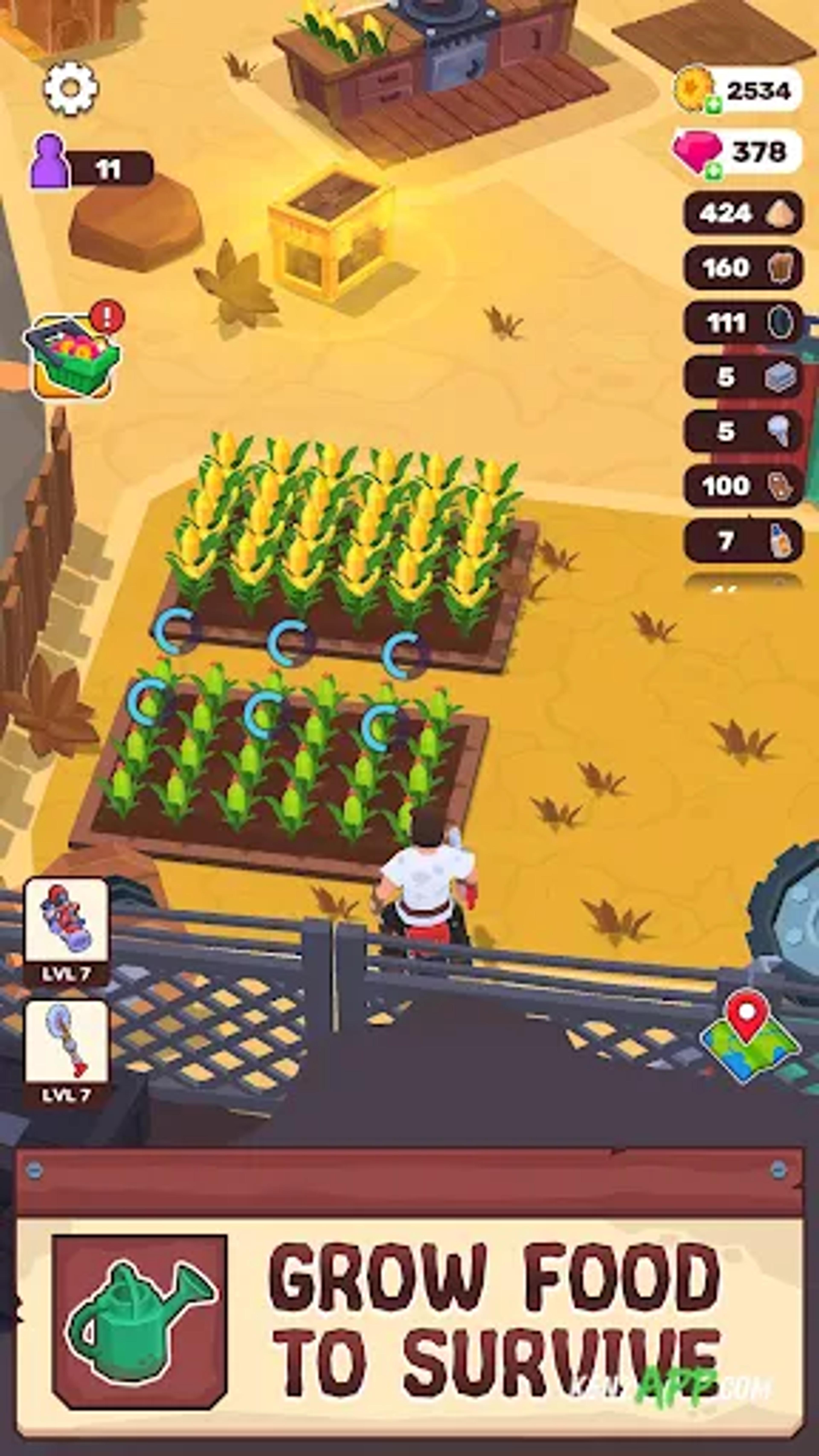 لقطة شاشة 3 من Wasteland Life: Survival Idle