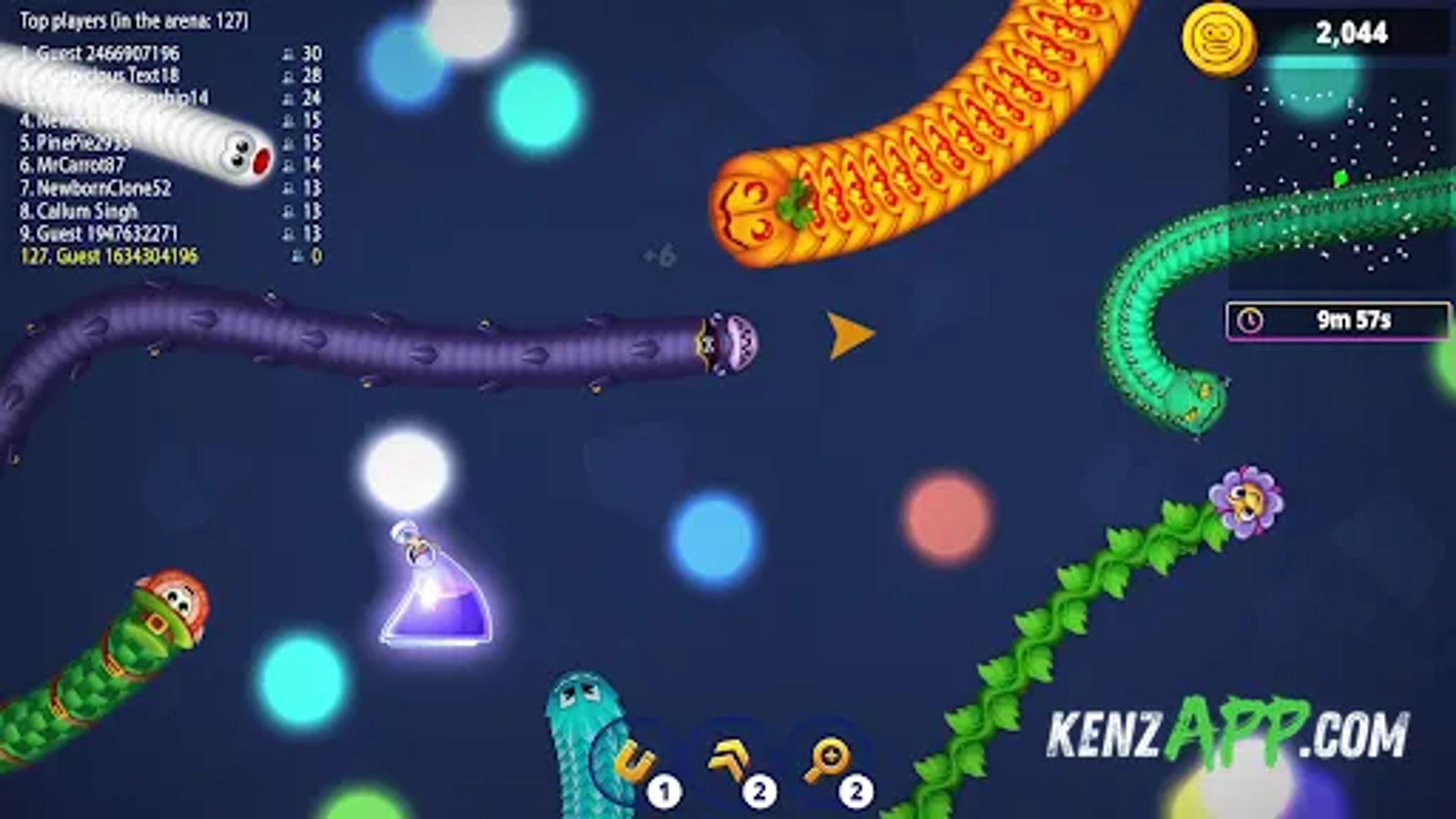 لقطة شاشة 3 من Worms Zone .io - Hungry Snake