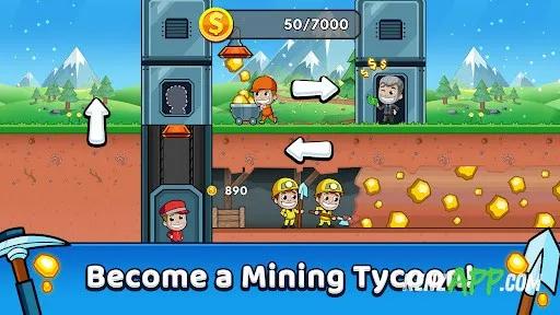لقطة شاشة 1 من Idle Miner Tycoon: Gold Games