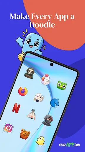 لقطة شاشة 1 من Doodle - Cartoon Icon pack