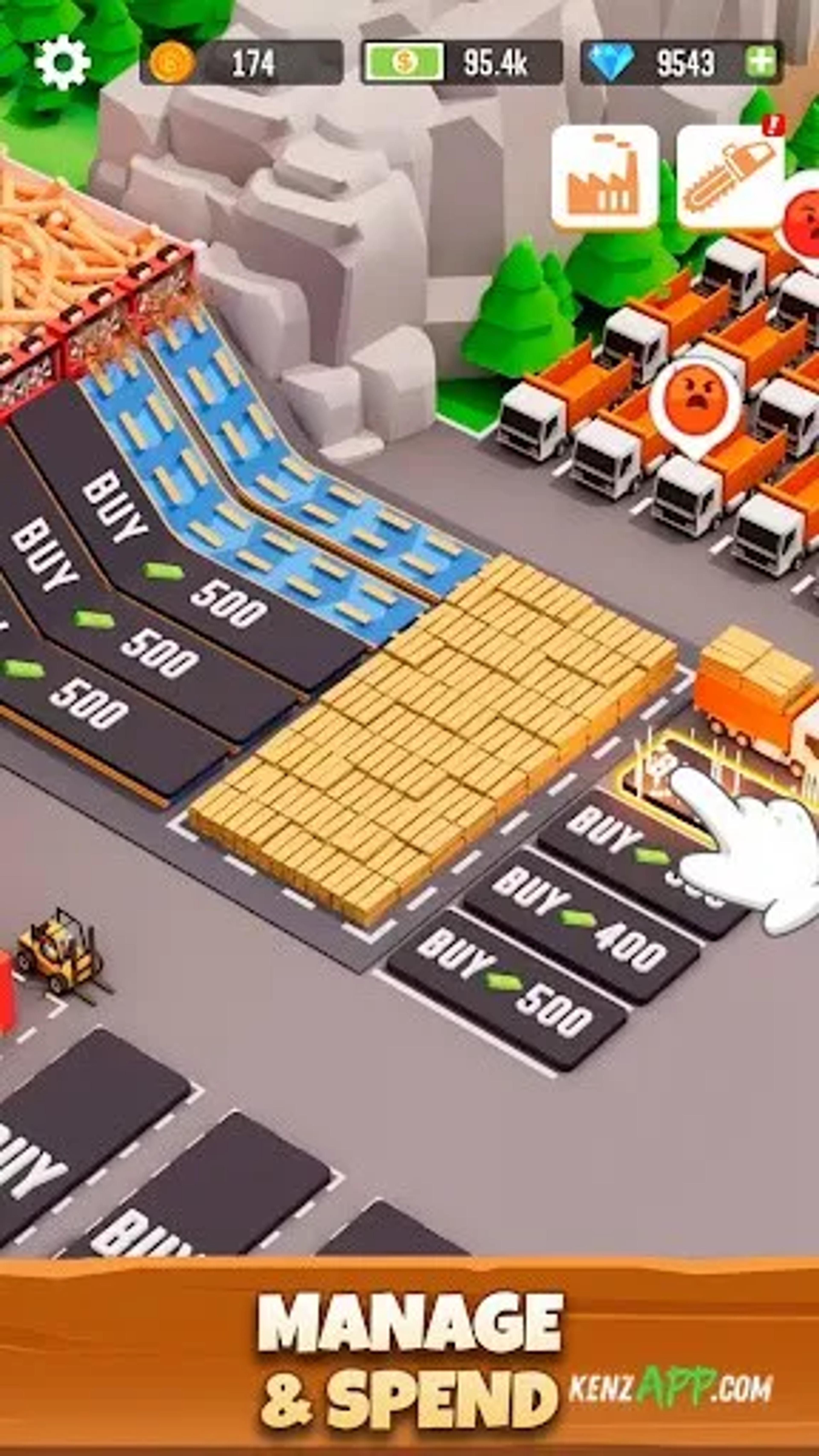 لقطة شاشة 2 من Idle Lumber Empire: Tycoon Inc