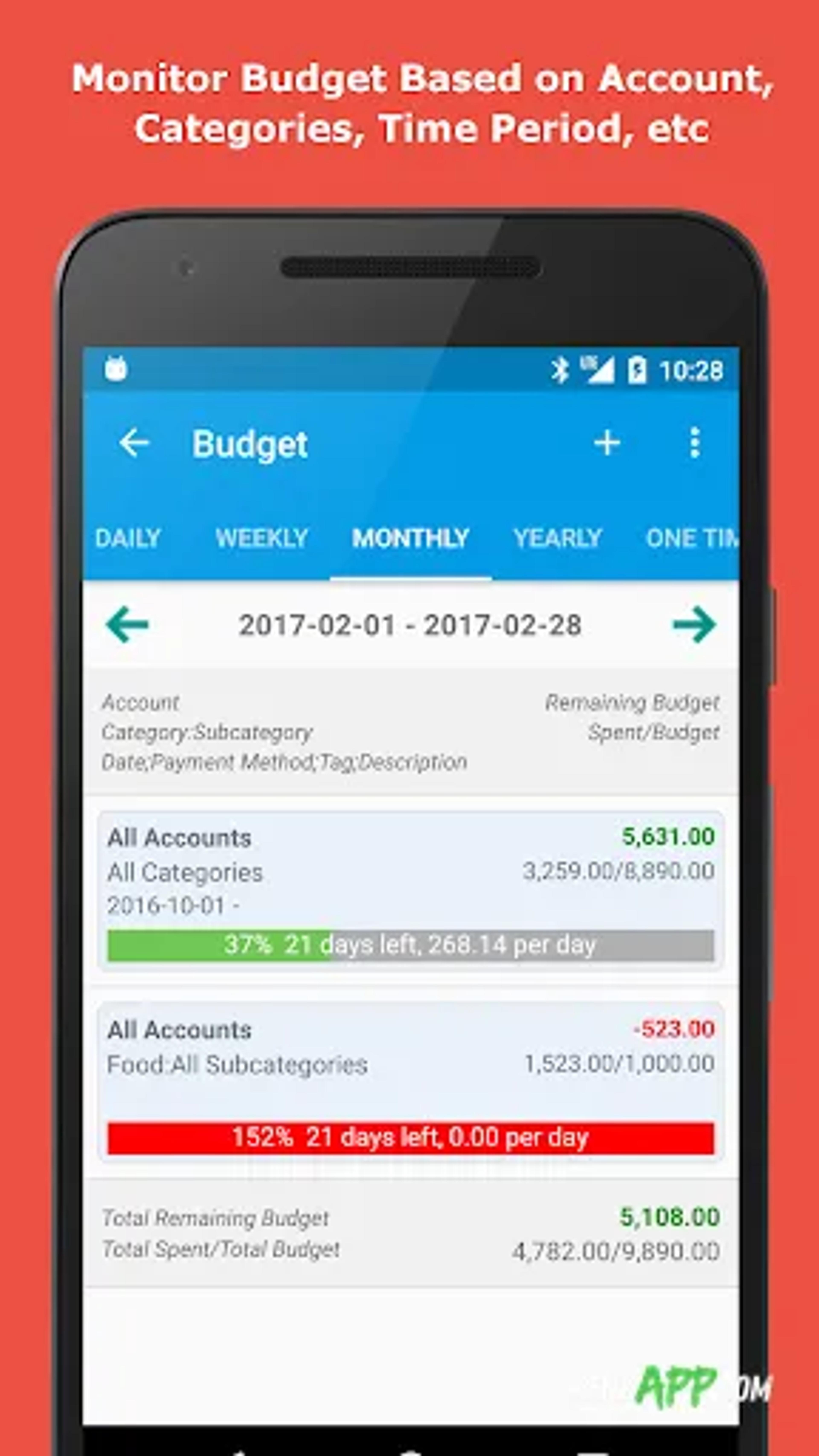 لقطة شاشة 3 من Expense Manager Pro
