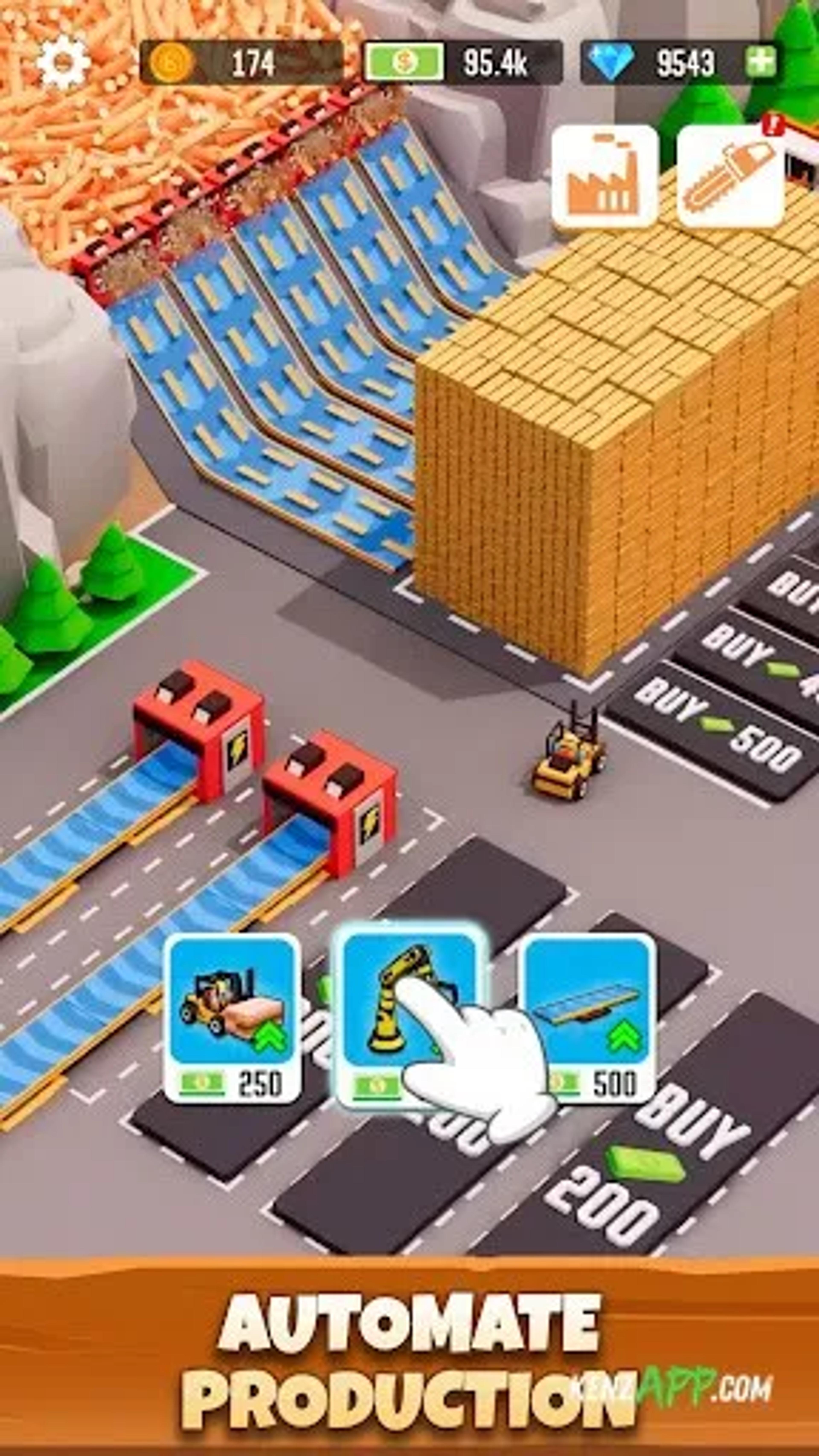 لقطة شاشة 3 من Idle Lumber Empire: Tycoon Inc