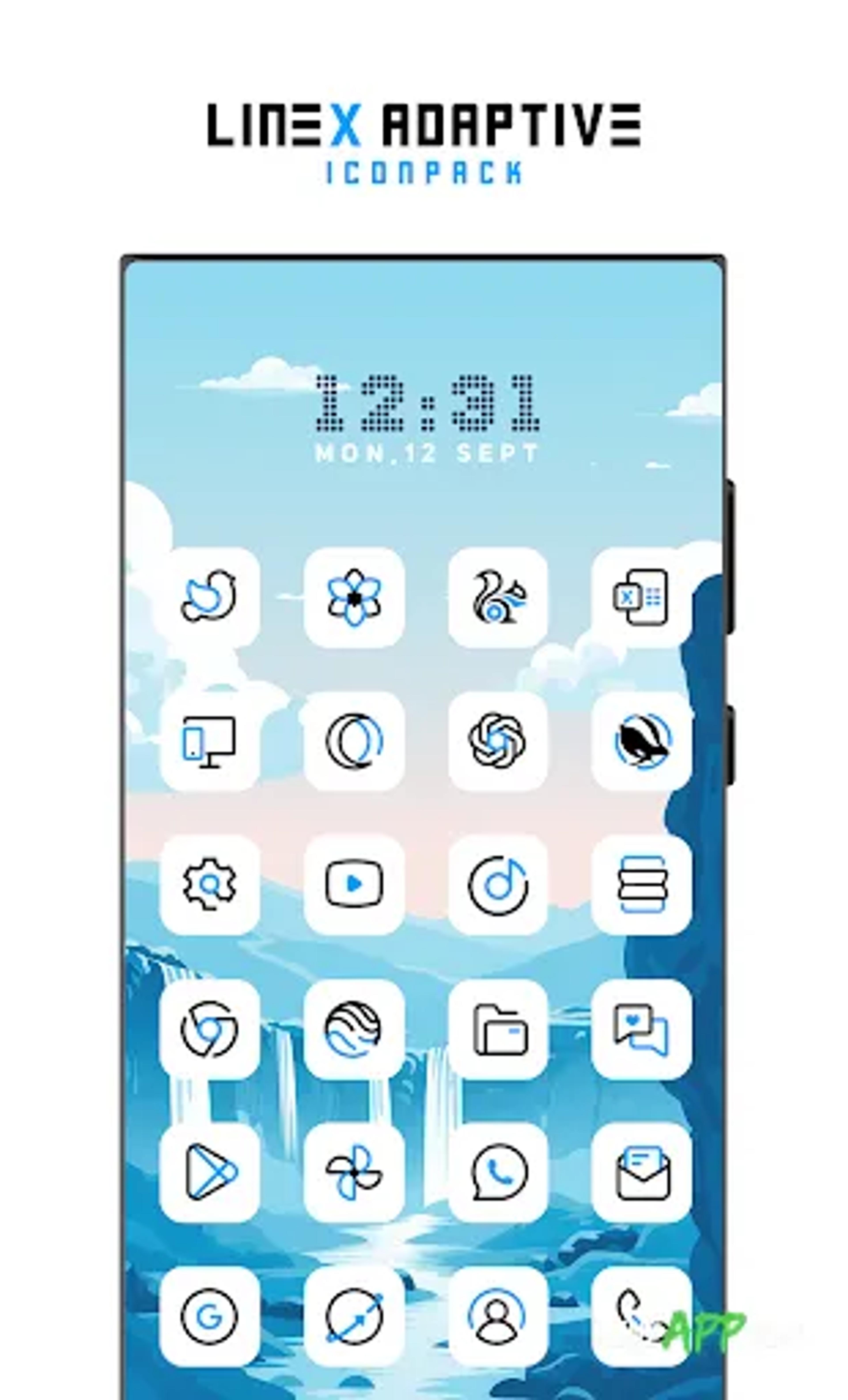 لقطة شاشة 2 من LineX Adaptive IconPack
