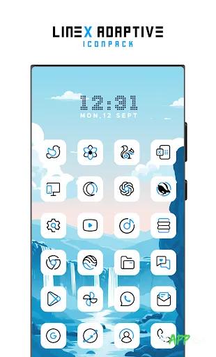 لقطة شاشة 2 من LineX Adaptive IconPack