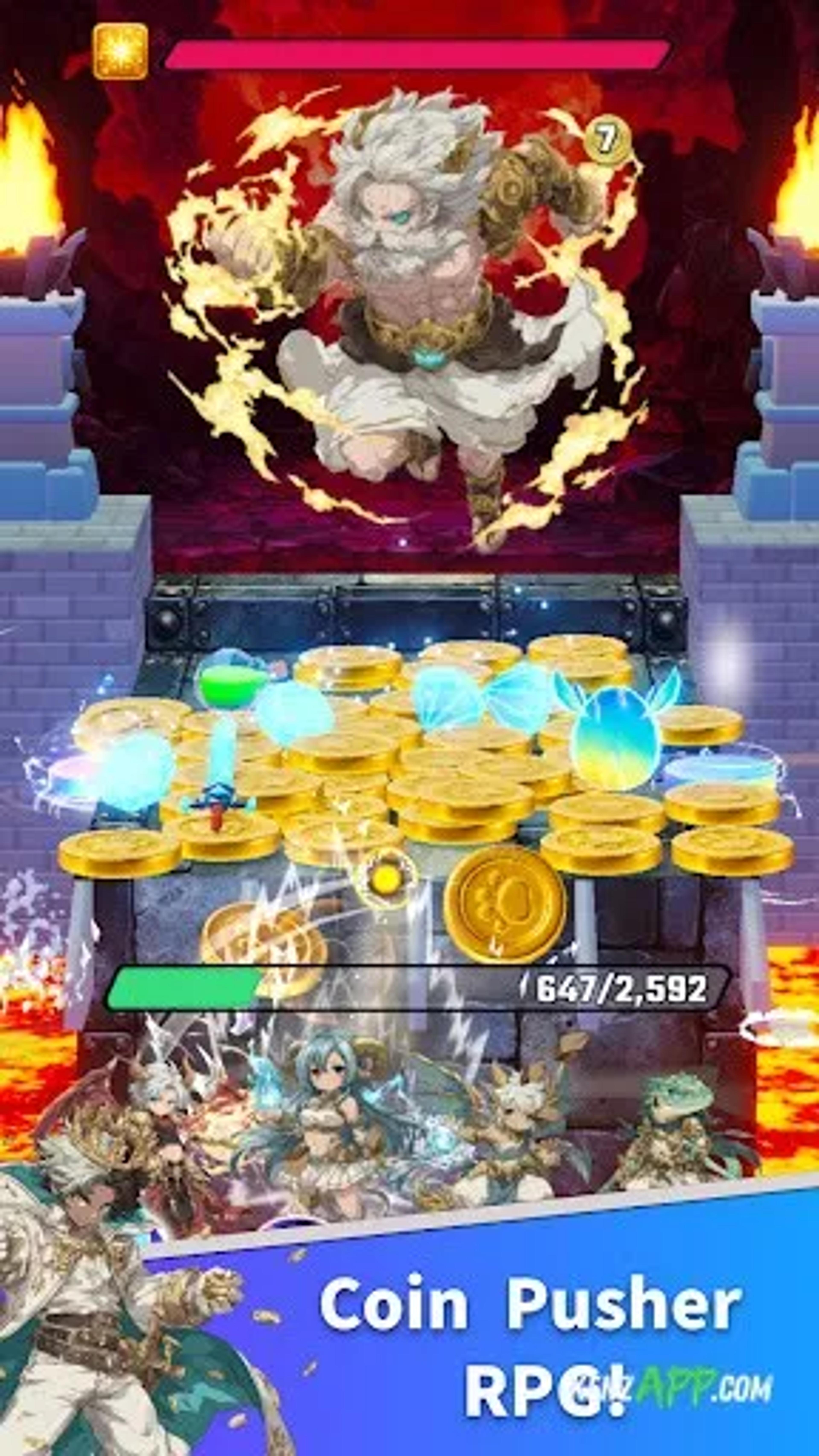لقطة شاشة 1 من Coin Summoner: Coin Pusher RPG