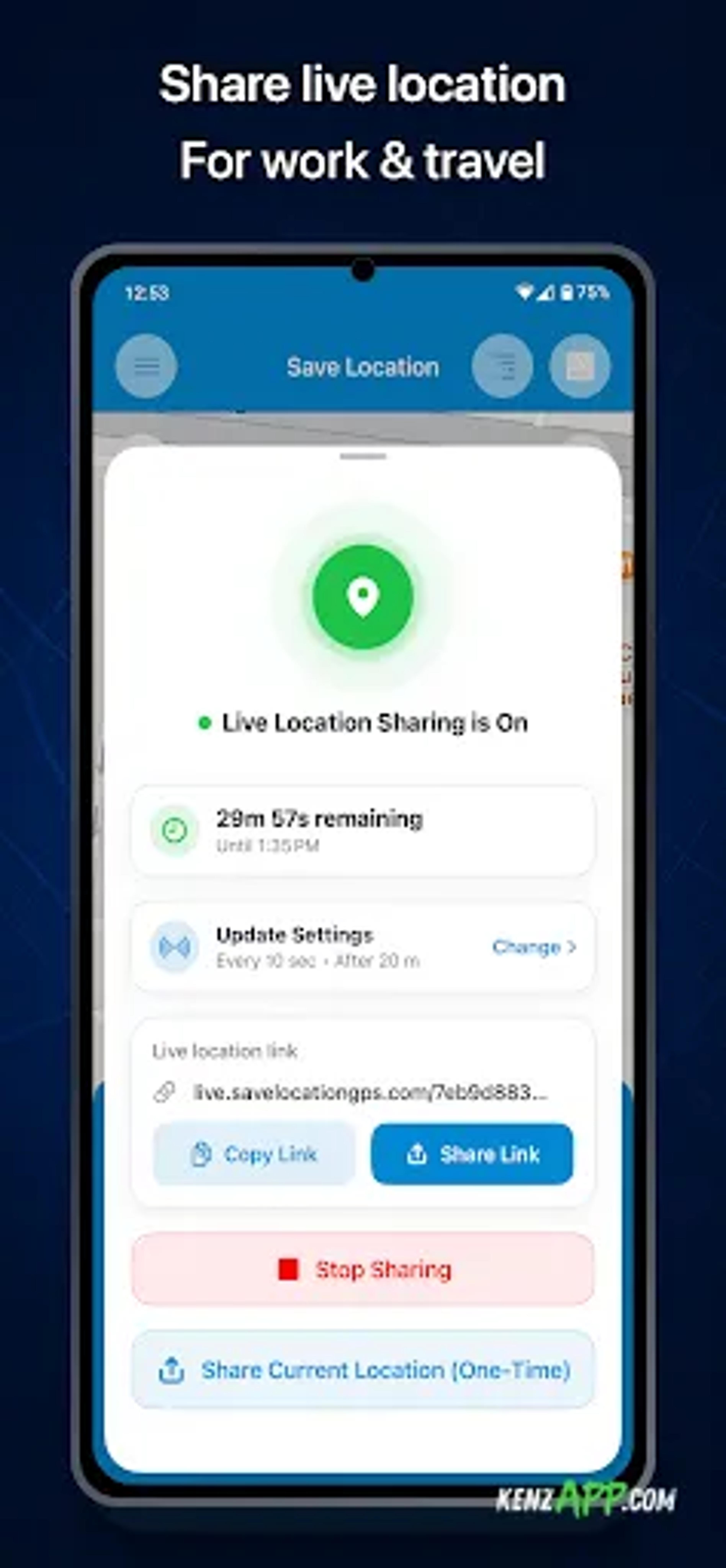 لقطة شاشة 2 من Save Location GPS - Live Share