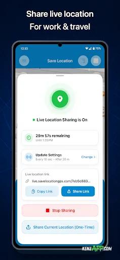 لقطة شاشة 2 من Save Location GPS - Live Share
