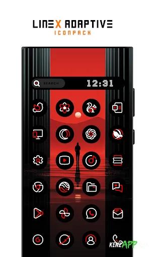 لقطة شاشة 4 من LineX Adaptive IconPack