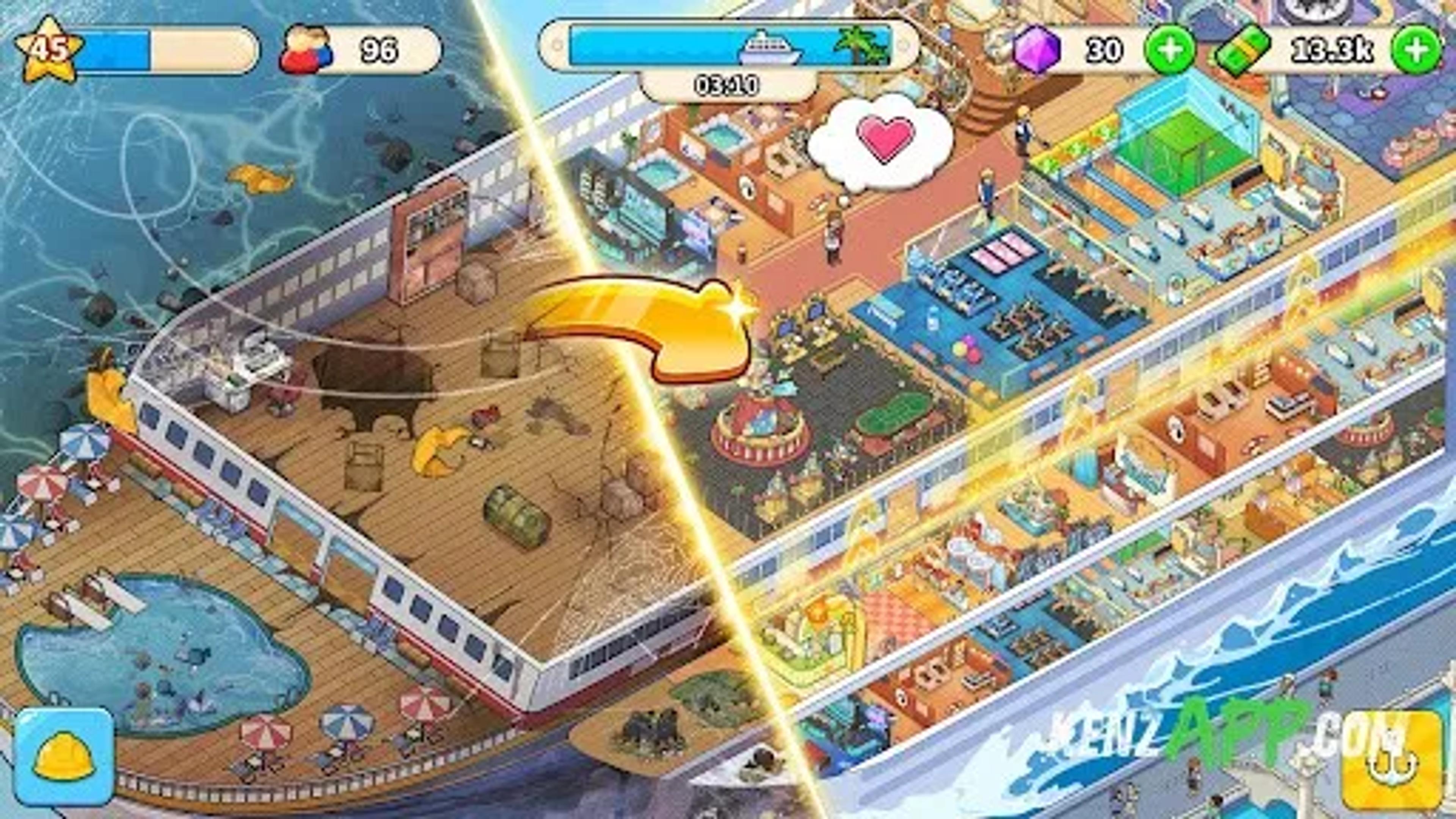 لقطة شاشة 4 من My Cruise: Idle ship Tycoon
