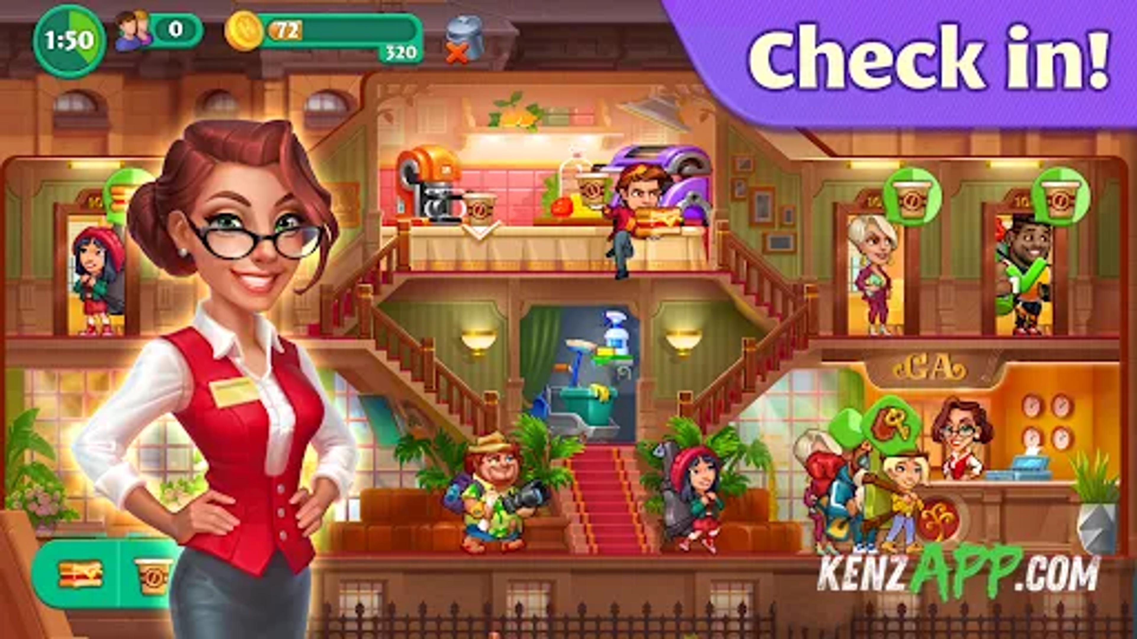 لقطة شاشة 2 من Grand Hotel Mania: Hotel games