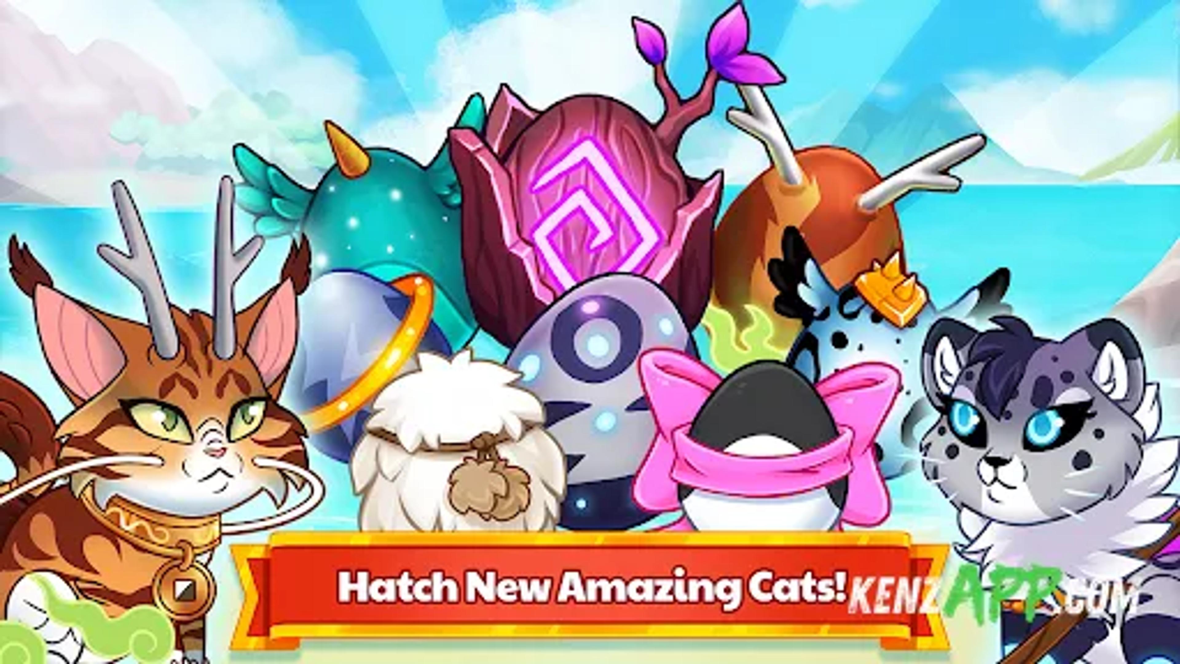 لقطة شاشة 2 من Castle Cats - Idle Hero RPG